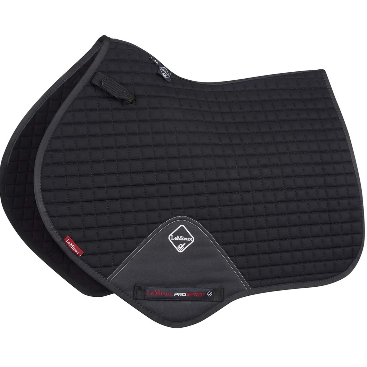 LeMieux Zadeldekje Prosport Plain Squares CC Zwart