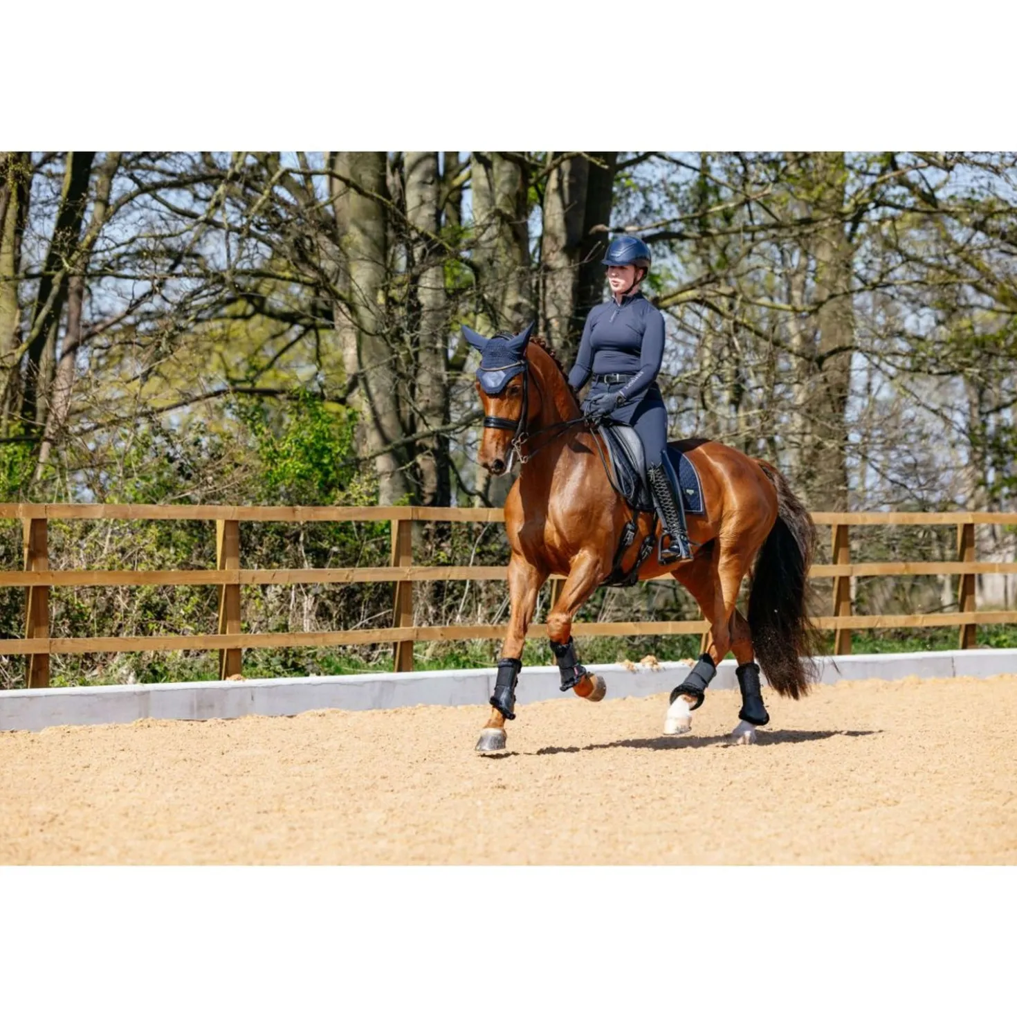 LeMieux Zadeldekje Puissance Suede Dressuur Navy