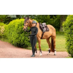 LeMieux Zadeldekje Springen Puissance Suede Bruin