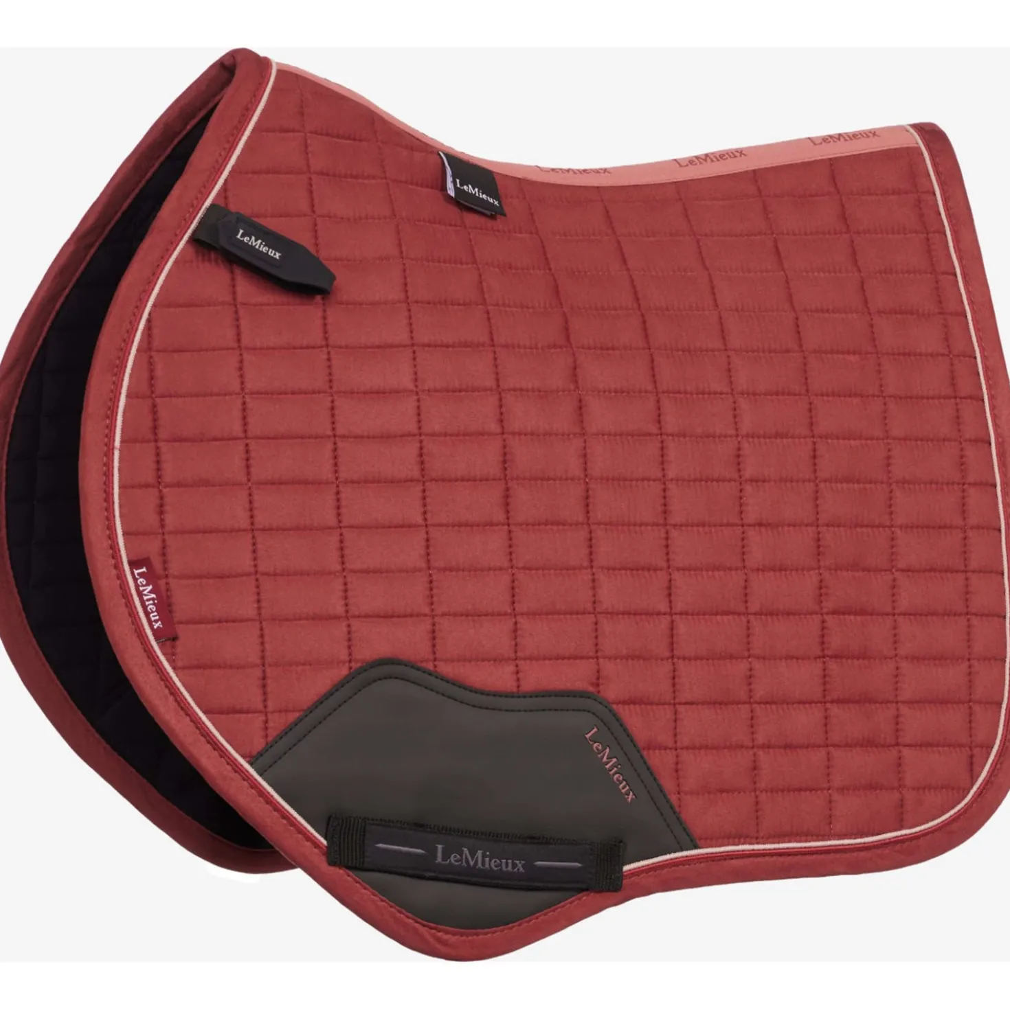 LeMieux Zadeldekje Suede Close Contact Square Springen Russet