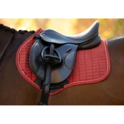 LeMieux Zadeldekje Suede Close Contact Square Springen Russet
