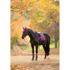 LeMieux Zadeldekje Suede Square Dressuur Blackberry