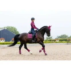 LeMieux Zadeldekje Suede Square Dressuur Blackberry