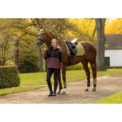 LeMieux Zadeldekje Suede Square Dressuur Gooseberry