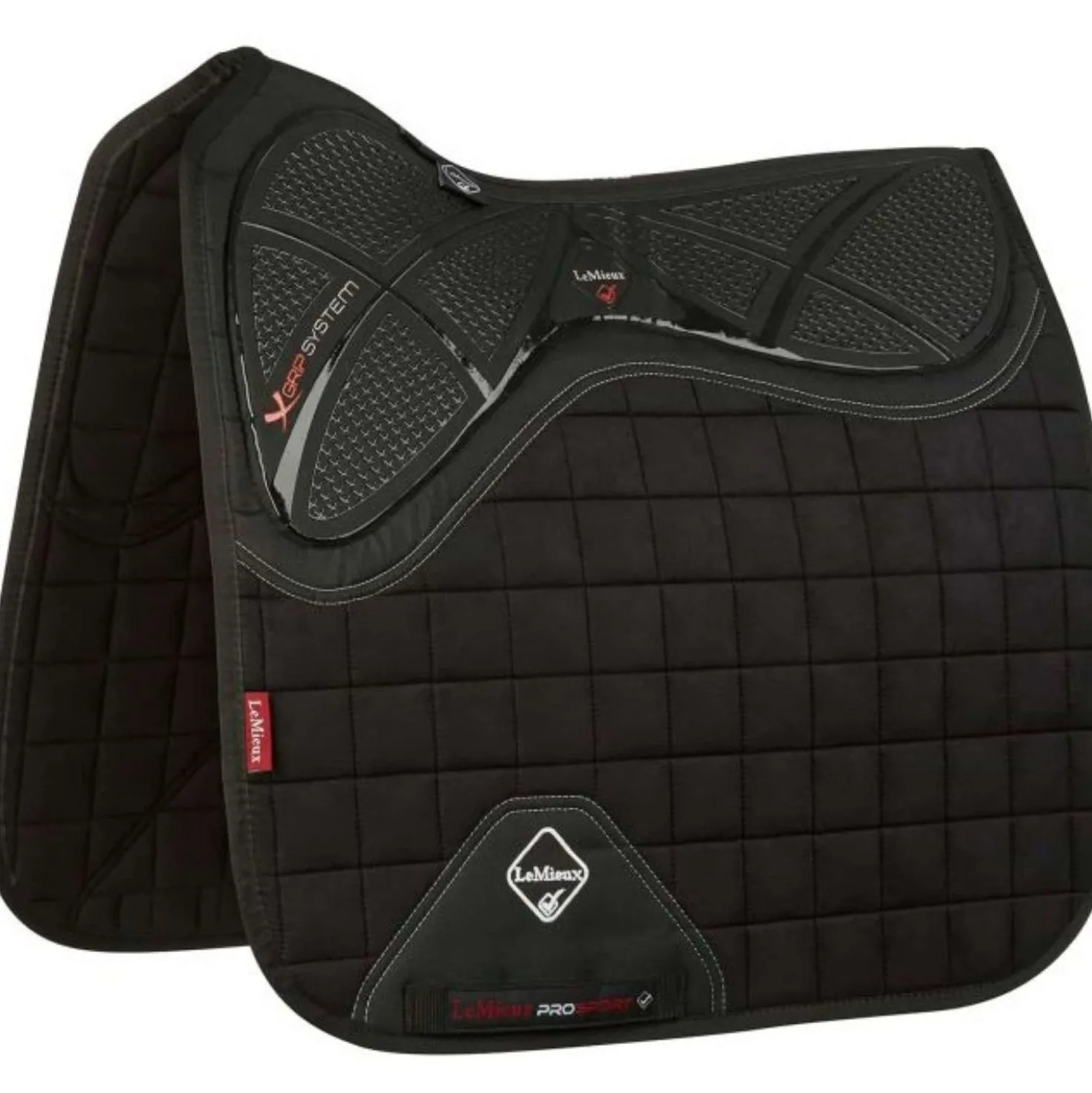 LeMieux Zadeldekje X-Grip Square Dressuur Zwart