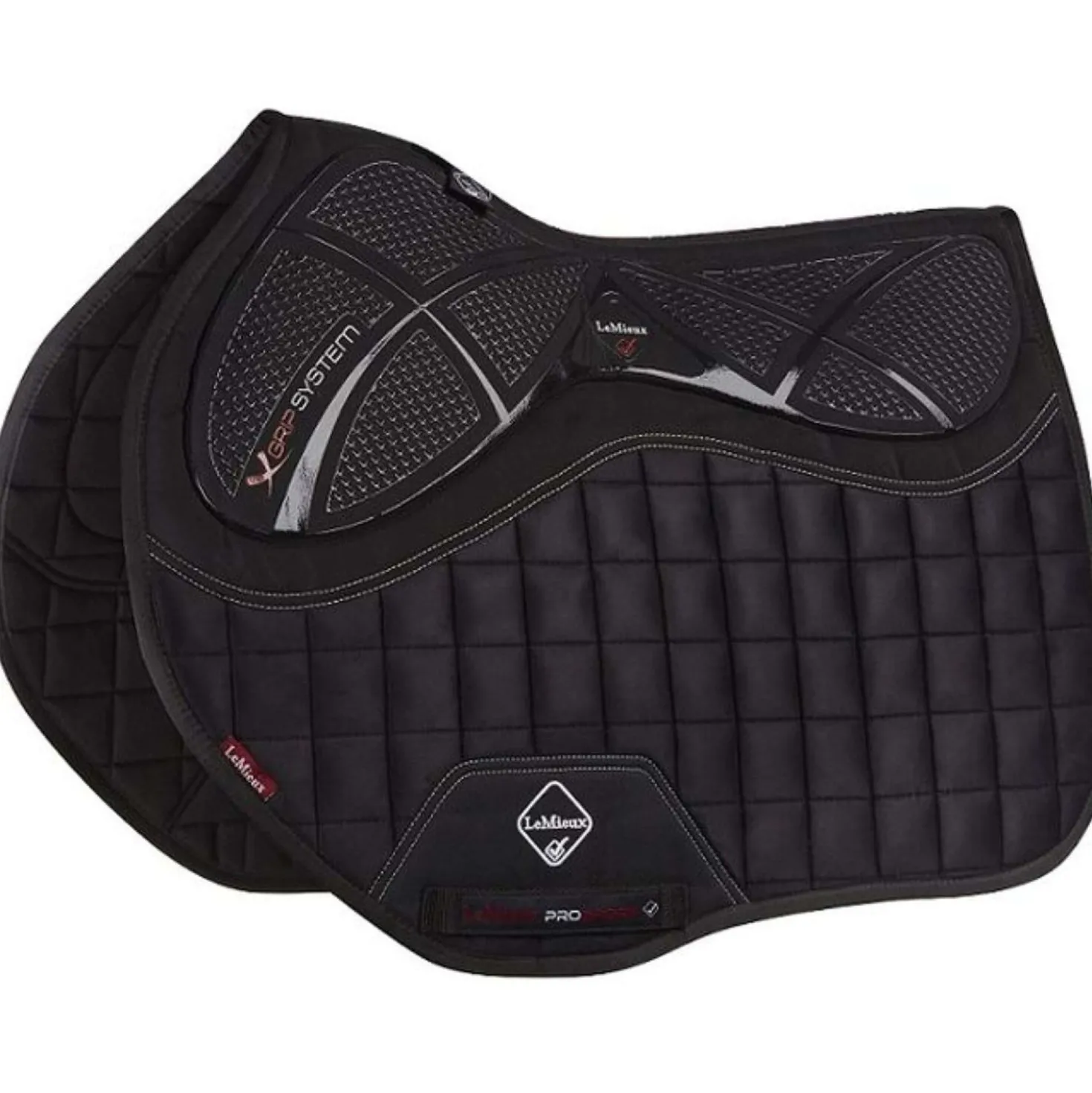 LeMieux Zadeldekje X-Grip Square EuroJump Zwart