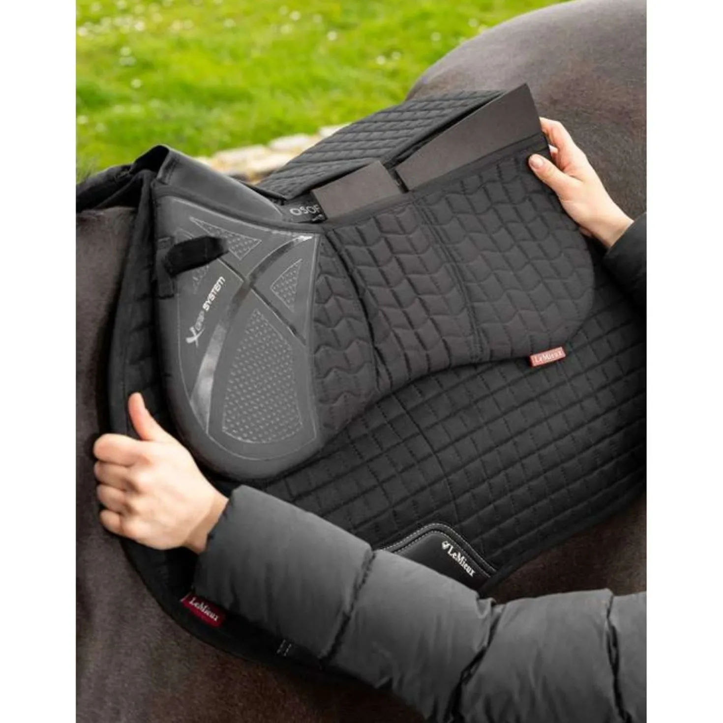 LeMieux Zadelonderlegger Prosorb 3 pocket Quilted Zwart