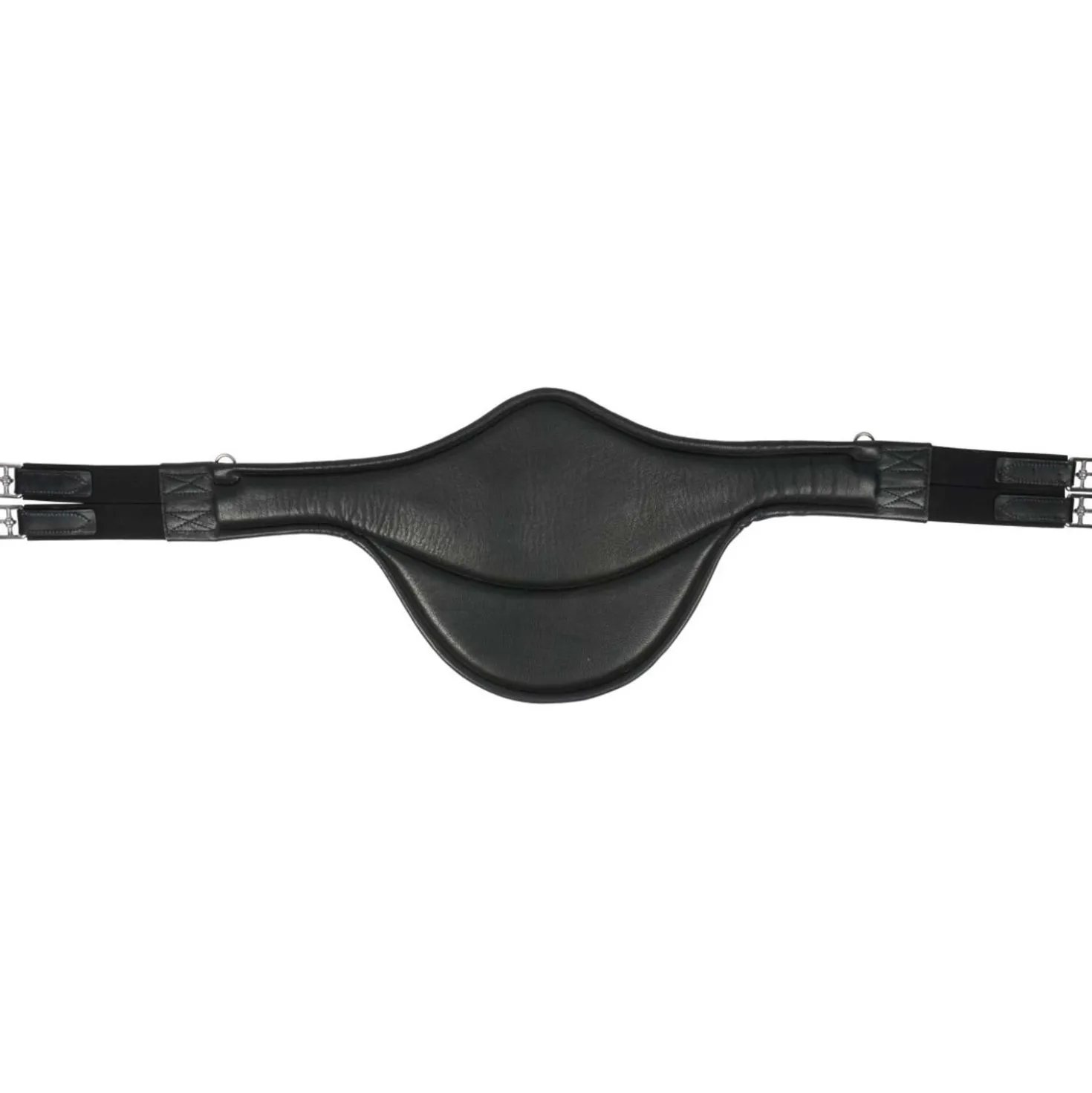 LJ-Leathers Singel Leder Buikflap Zwart