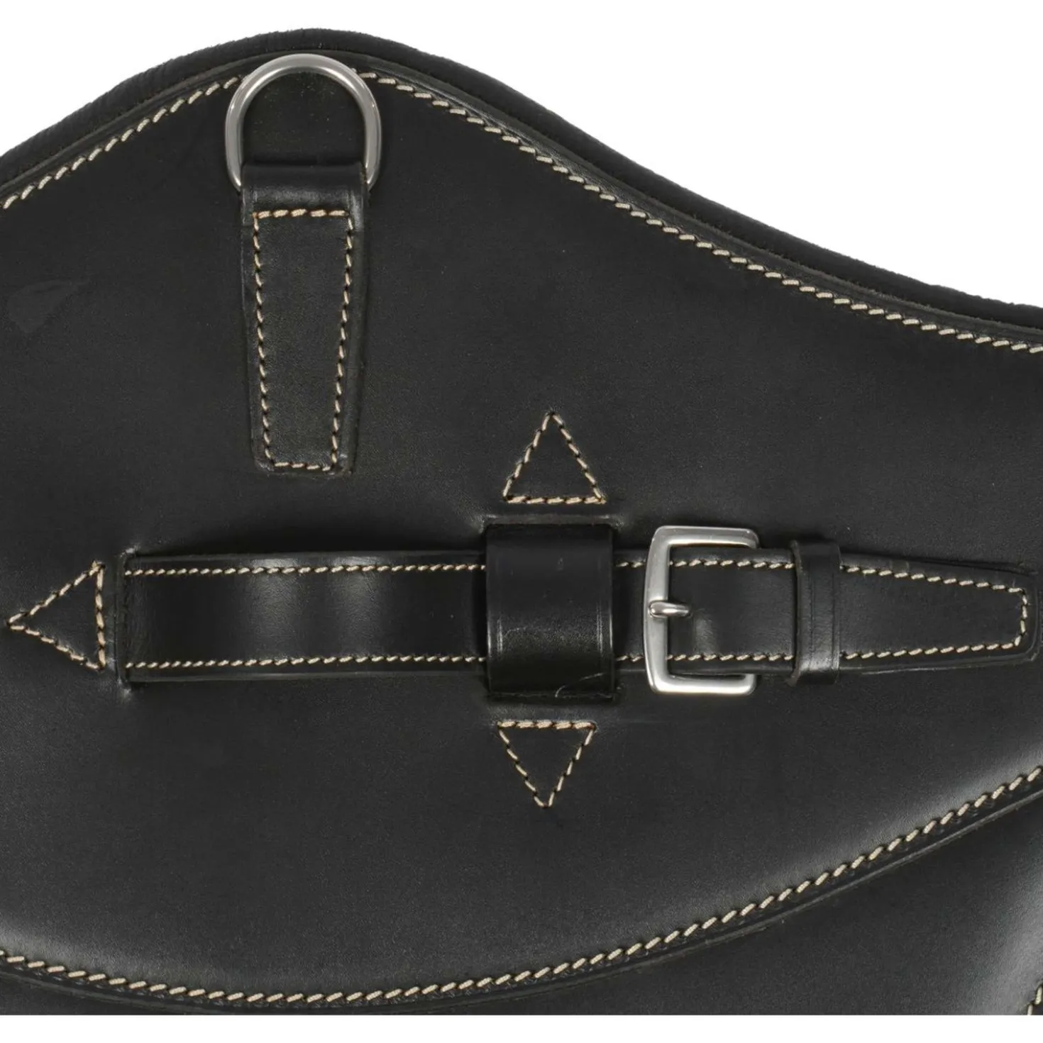 LJ-Leathers Singel Leder Buikflap Zwart