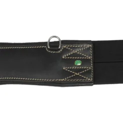 LJ-Leathers Singel Leder Buikflap Zwart