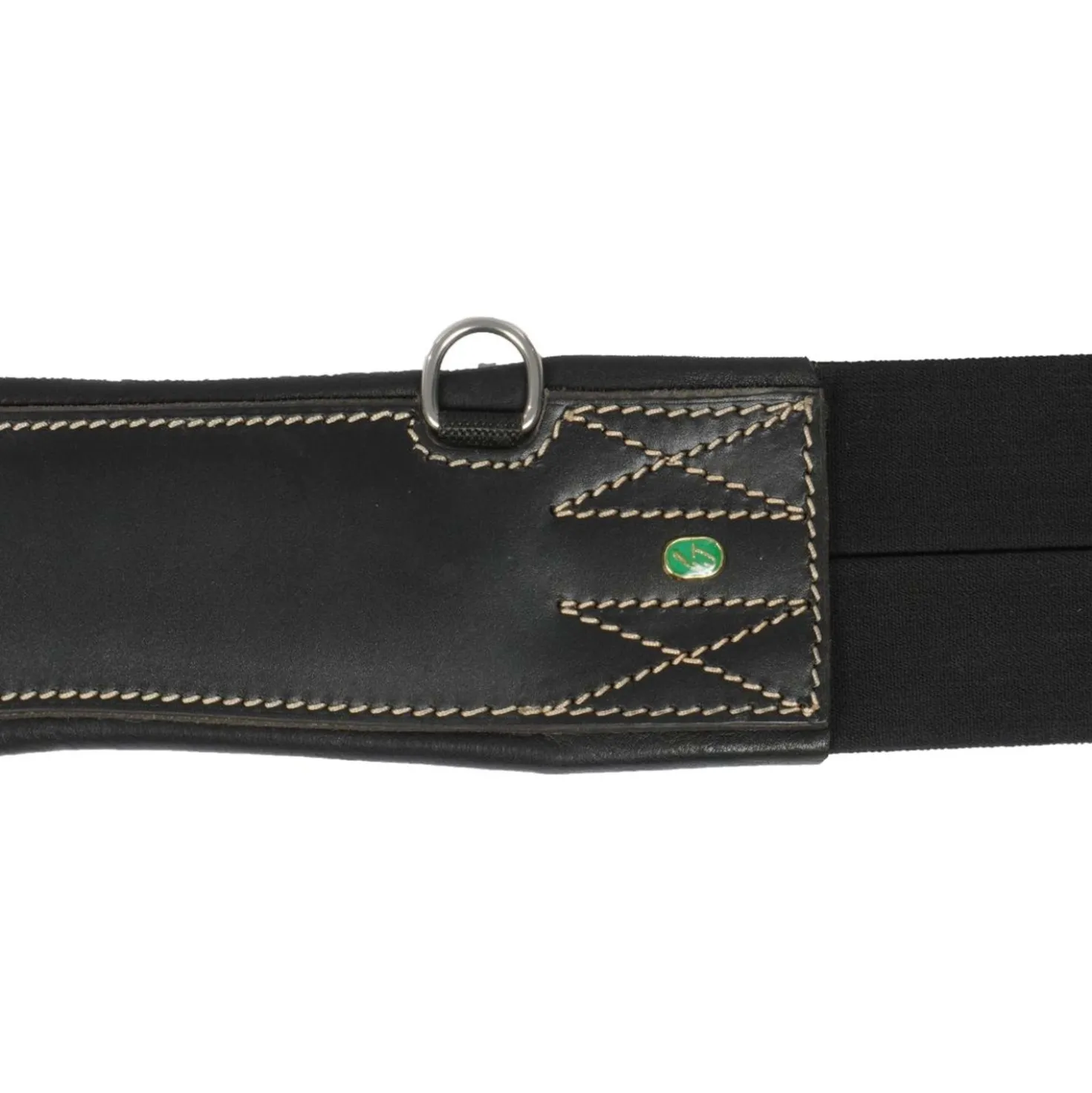 LJ-Leathers Singel Leder Buikflap Zwart