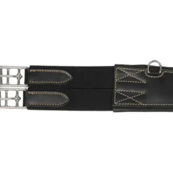 LJ-Leathers Singel Leder Buikflap Zwart