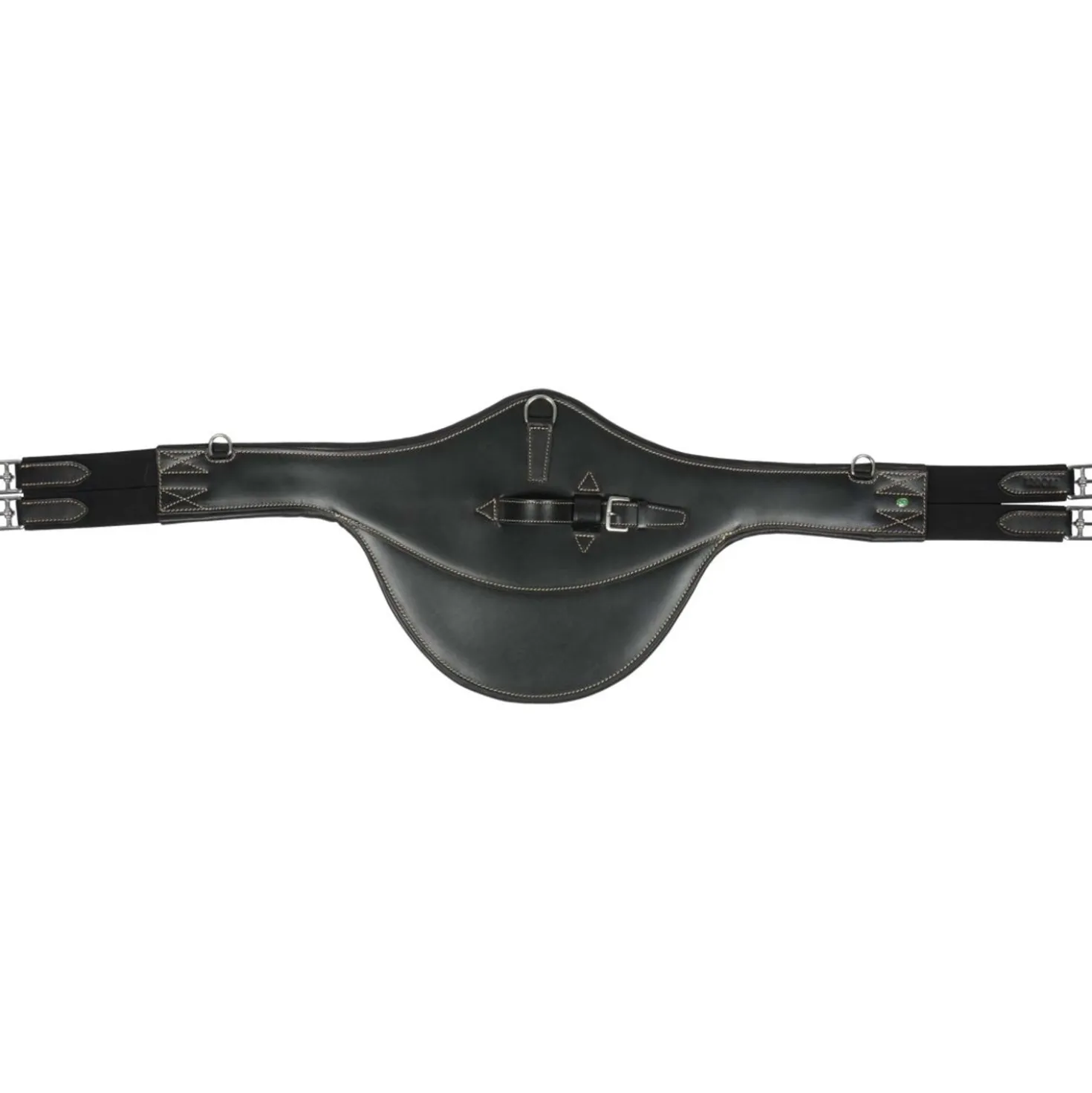 LJ-Leathers Singel Leder Buikflap Zwart