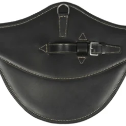 LJ-Leathers Singel Leder Buikflap Zwart
