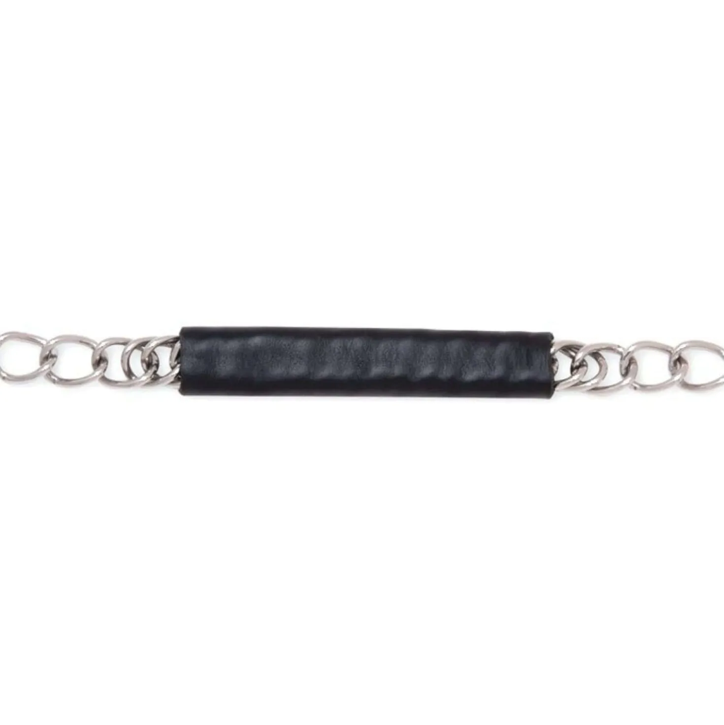 Metalab Kinketting met Leer Zwart