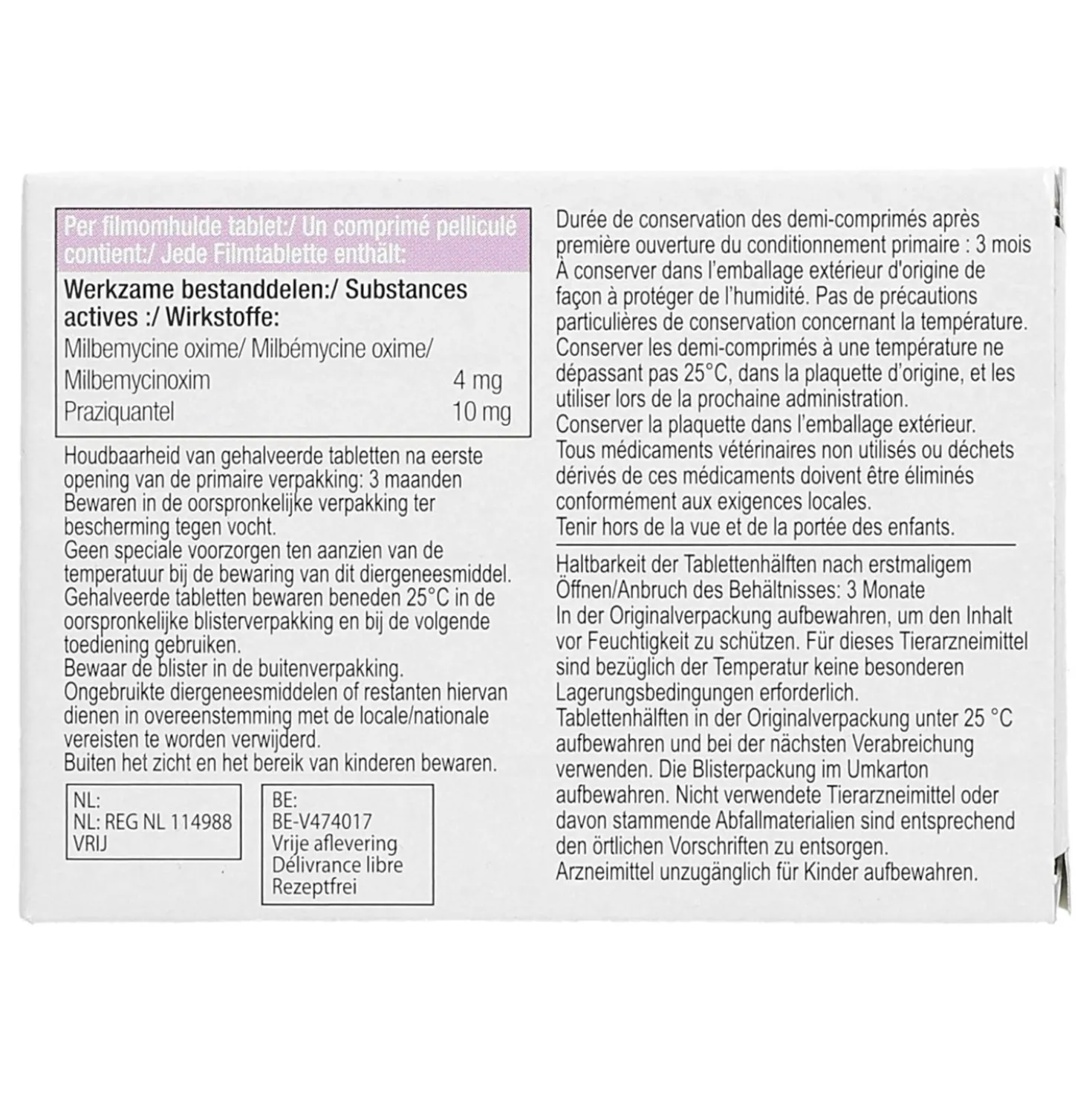 Milprazon Ontwormingsmiddel Kat 4mg