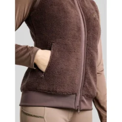 Montar Bodywarmer MoEbba Teddy Pile Golden Quartz Black Peony