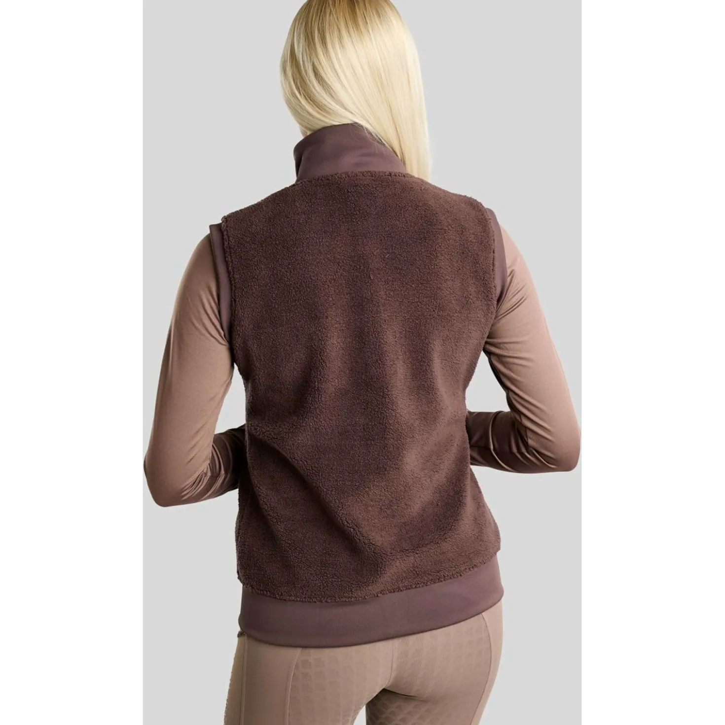 Montar Bodywarmer MoEbba Teddy Pile Golden Quartz Black Peony