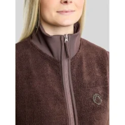 Montar Bodywarmer MoEbba Teddy Pile Golden Quartz Black Peony