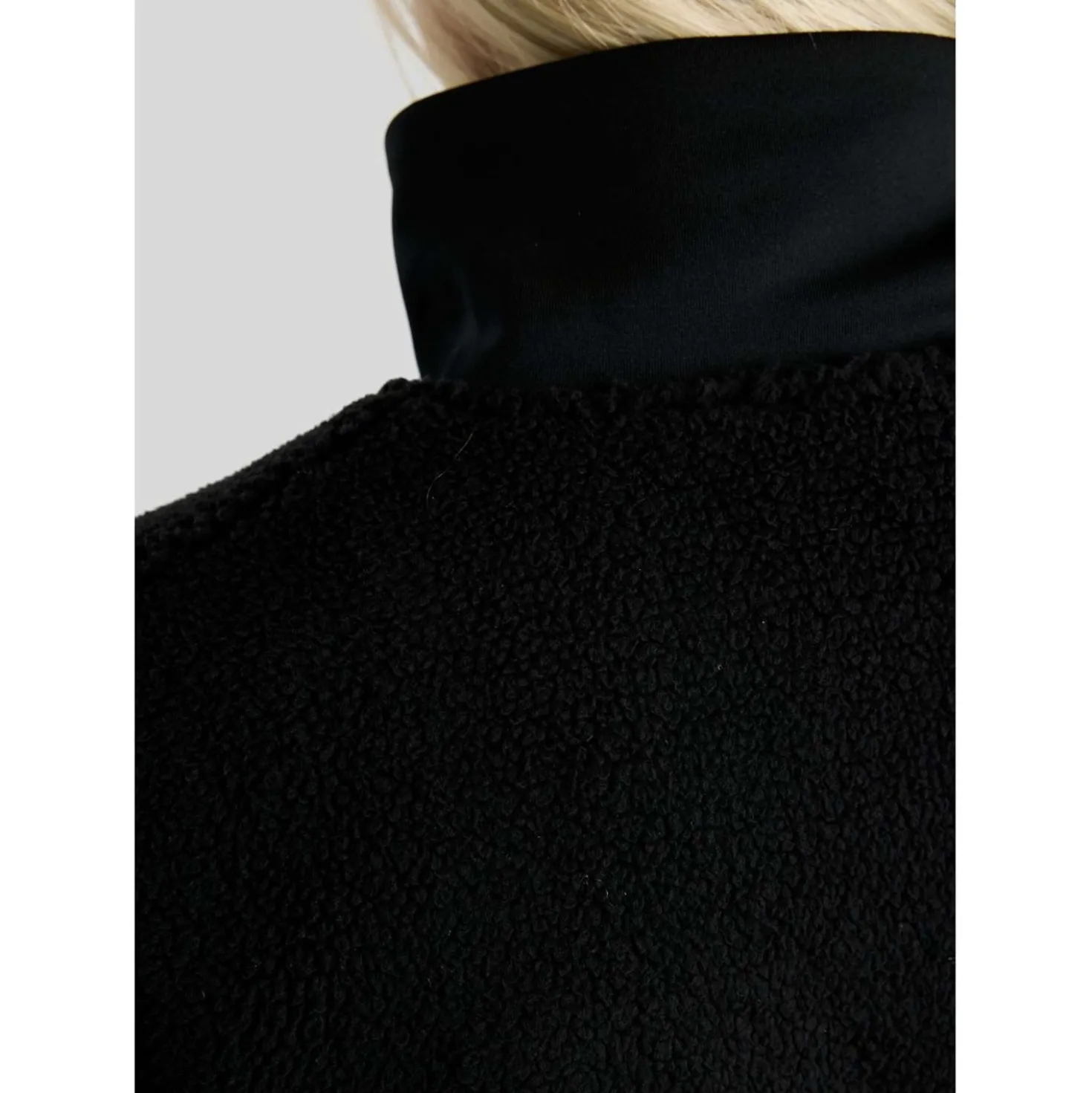 Montar Bodywarmer MoEbba Teddy Pile Golden Quartz Zwart
