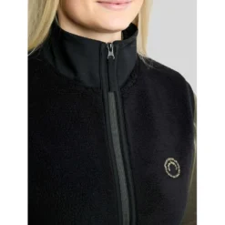 Montar Bodywarmer MoEbba Teddy Pile Golden Quartz Zwart