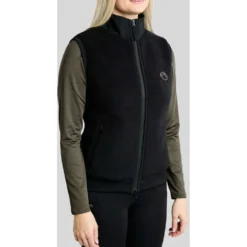 Montar Bodywarmer MoEbba Teddy Pile Golden Quartz Zwart