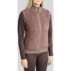 Montar Bodywarmer MoEbba Teddy Pile Golden Quartz Nougat Brown