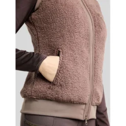 Montar Bodywarmer MoEbba Teddy Pile Golden Quartz Nougat Brown