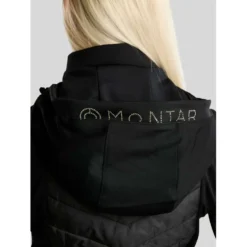 Montar Bodywarmer MoEverline Hybrid Detachable Hood Golden Quartz Crystals Zwart