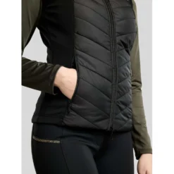 Montar Bodywarmer MoEverline Hybrid Detachable Hood Golden Quartz Crystals Zwart