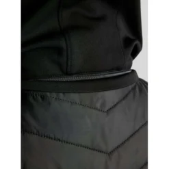 Montar Bodywarmer MoEverline Hybrid Detachable Hood Golden Quartz Crystals Zwart