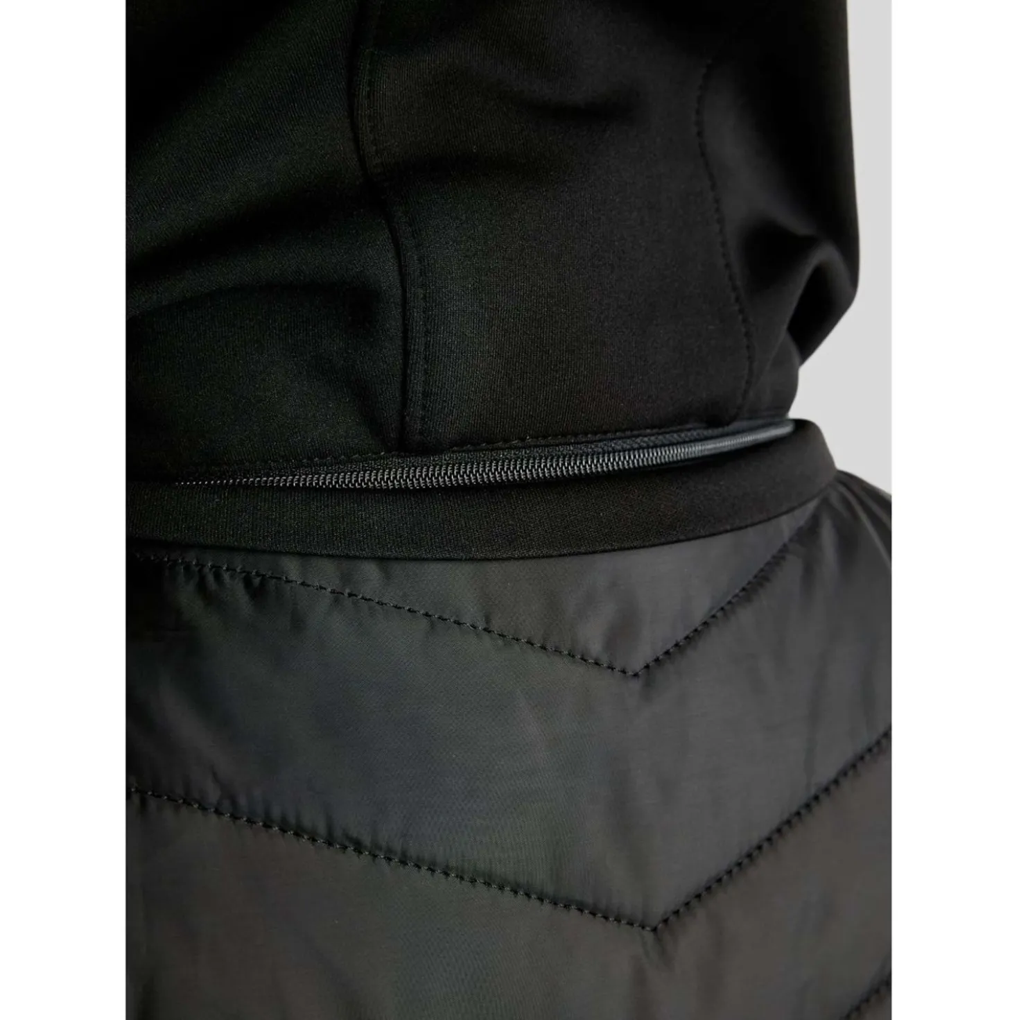 Montar Bodywarmer MoEverline Hybrid Detachable Hood Golden Quartz Crystals Zwart