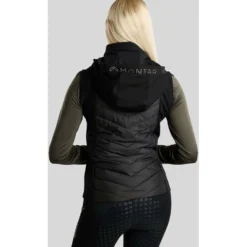 Montar Bodywarmer MoEverline Hybrid Detachable Hood Golden Quartz Crystals Zwart