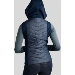 Montar Bodywarmer MoEverline Hybrid Detachable Hood Golden Quartz Crystals Navy