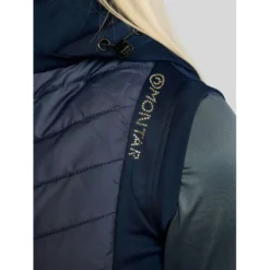 Montar Bodywarmer MoEverline Hybrid Detachable Hood Golden Quartz Crystals Navy