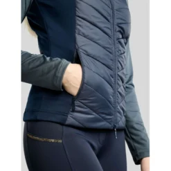 Montar Bodywarmer MoEverline Hybrid Detachable Hood Golden Quartz Crystals Navy