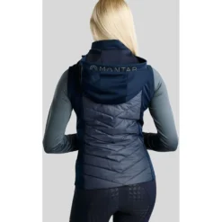 Montar Bodywarmer MoEverline Hybrid Detachable Hood Golden Quartz Crystals Navy