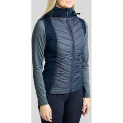 Montar Bodywarmer MoEverline Hybrid Detachable Hood Golden Quartz Crystals Navy