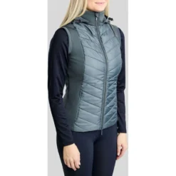 Montar Bodywarmer MoEverline Hybrid Detachable Hood Golden Quartz Crystals Dark Slate
