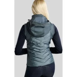 Montar Bodywarmer MoEverline Hybrid Detachable Hood Golden Quartz Crystals Dark Slate
