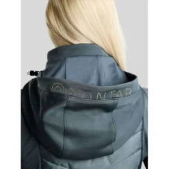 Montar Bodywarmer MoEverline Hybrid Detachable Hood Golden Quartz Crystals Dark Slate