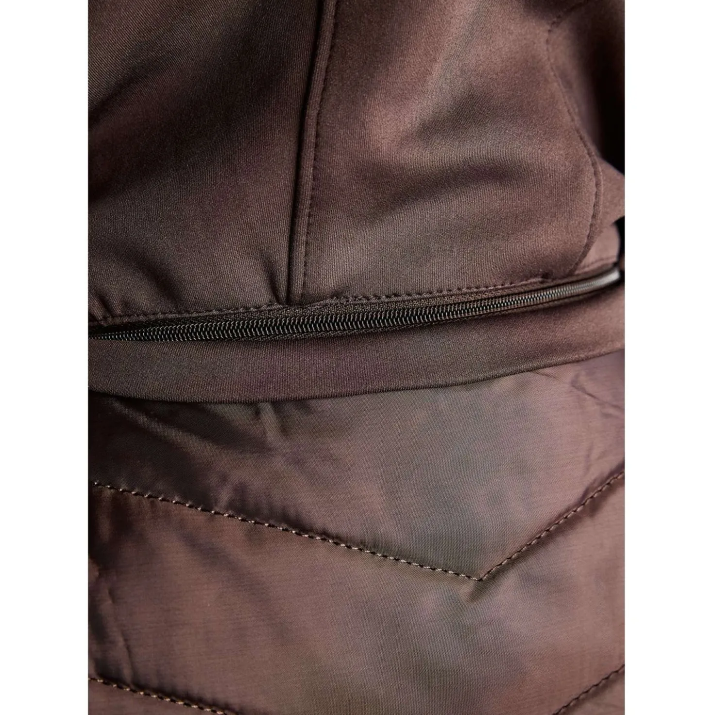 Montar Bodywarmer MoEverline Hybrid Detachable Hood Golden Quartz Crystals Black Peony