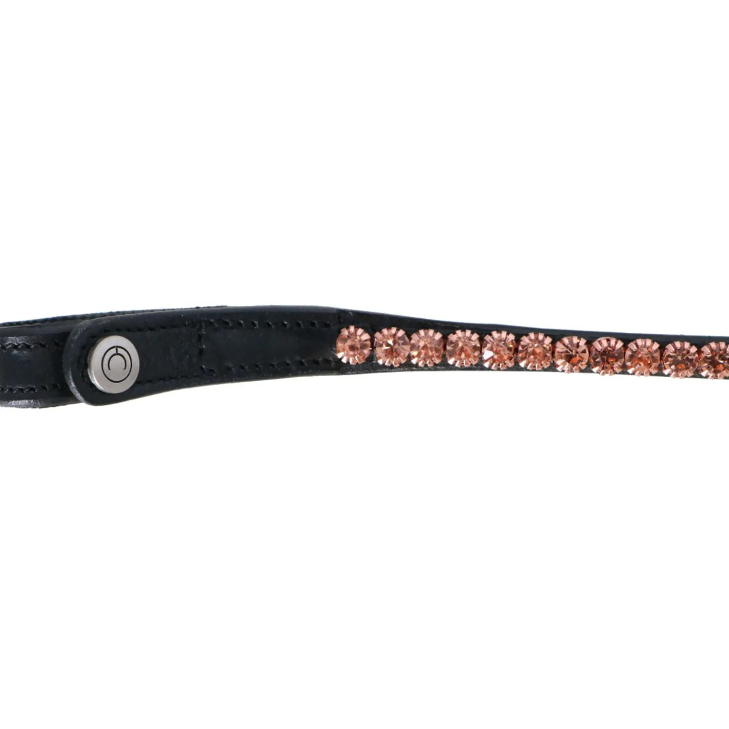 Montar Frontriem Fair Rosegold Crystals Zwart