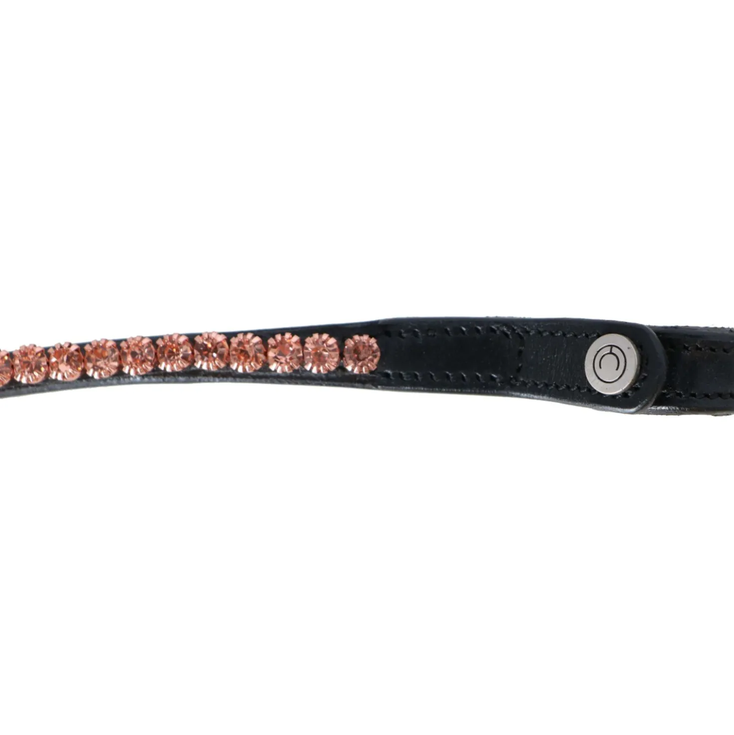 Montar Frontriem Fair Rosegold Crystals Zwart