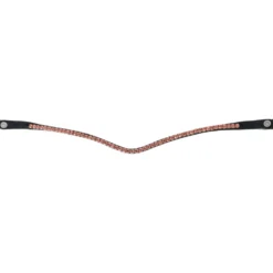 Montar Frontriem Fair Rosegold Crystals Zwart