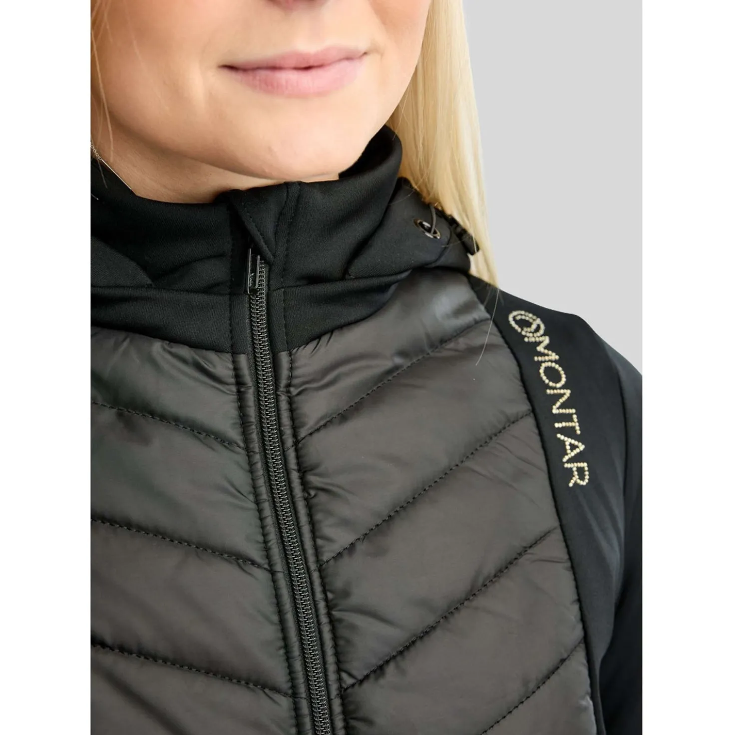 Montar Jack MoEverline Hybrid Detachable Hood Golden Quartz Crystals Zwart