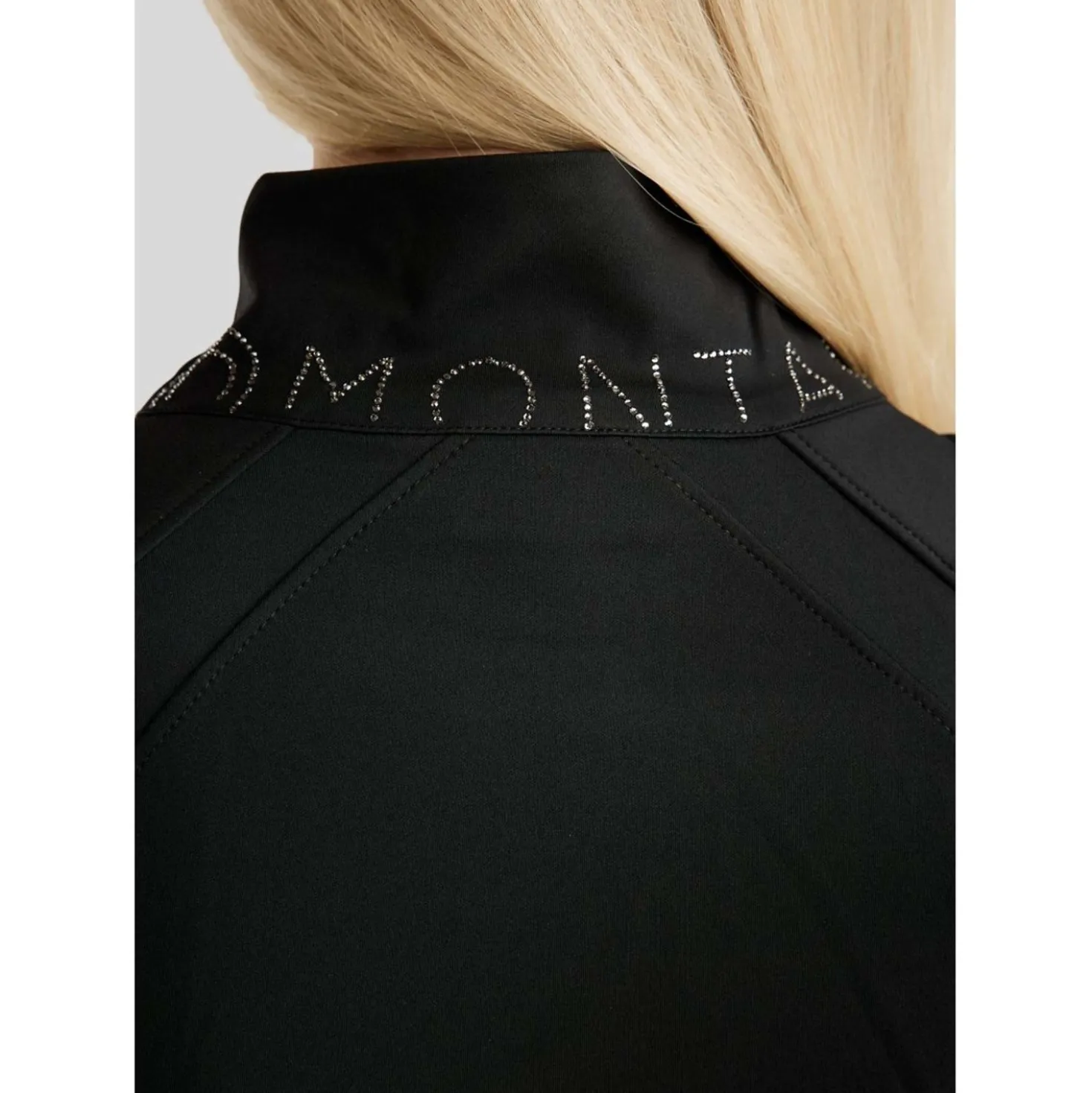 Montar Jack MoPearl Pintuck Gun Metal Crystals Zwart