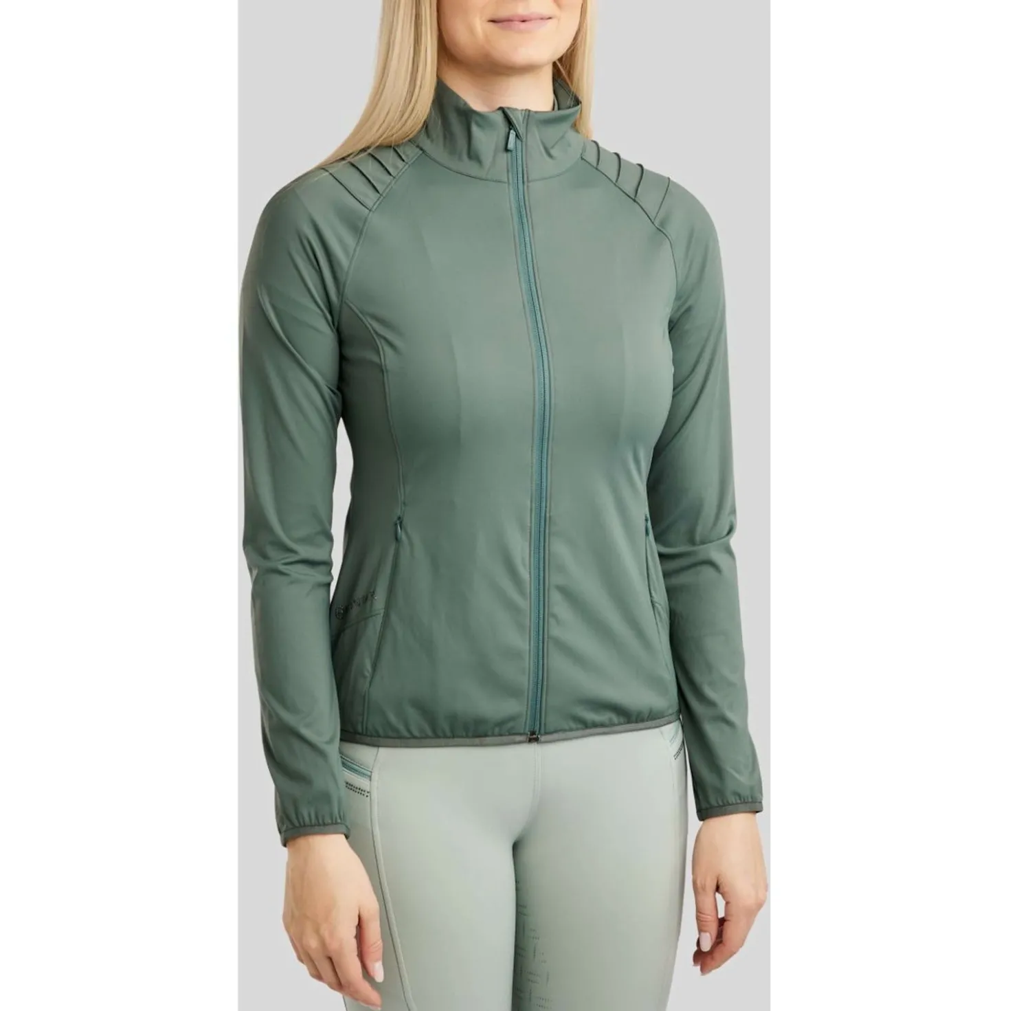 Montar Jack MoPearl Pintuck Gun Metal Crystals Jade