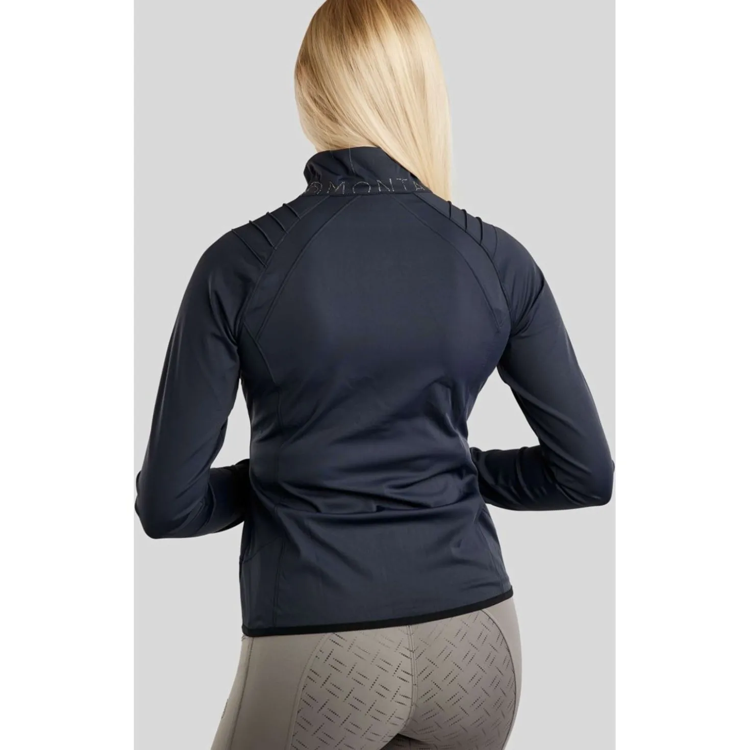 Montar Jack MoPearl Pintuck Gun Metal Crystals Navy