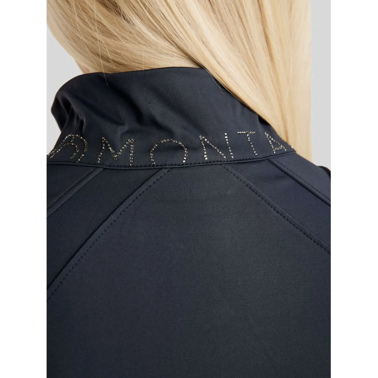 Montar Jack MoPearl Pintuck Gun Metal Crystals Navy